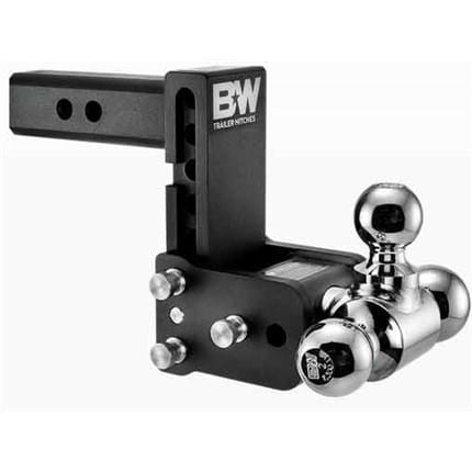 B&W Tow & Stow 5″ Drop or 5.5″ Rise 1-7/8″ x 2″ x 2-5/16″ Triple Ball Size Hitch (Black) TS10048B