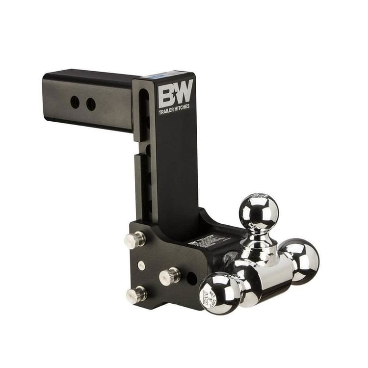 B&W TS20049B Tow and Stow 2.5 Inch Shank Tri Ball Hitch Mount with 7 Inch Drop TS20049B